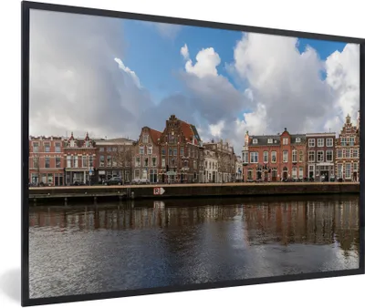 Produktbild von MuchoWow® Gerahmtes Poster Alt - Architektur - Haarlem 90x60 cm - Poster mit Schwarzem Bilderrahmen Wandposter Rahmen Foto Bilder - Fotorahmen - Foto-Plakat