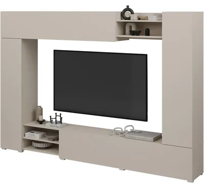 Produktbild von Wohnwand LERO 10 in Kaschmir, 270 cm Breite, 185 cm Höhe, 36,5 cm Tiefe