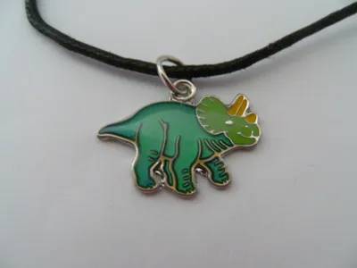 Produktbild von Stimmungskette Triceratops, Dinosaurier Kette Anhänger Modeschmuck Ketten Geschenke Schmuck