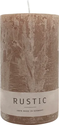 Produktbild von Stumpenkerze aus Paraffin, Stein, Rustic, WENZEL, 140/80 mm, Brenndauer ca. 76h, selbstverlöschend
