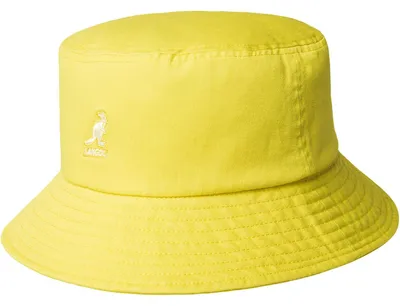 Kangol rollbar Washed Bucket Fischerhut aus reiner Baumwolle in gelb