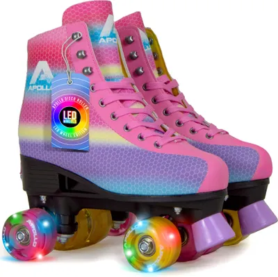 Produktbild von Apollo Rollschuhe Disco Roller Dancing Queen LED - Verstellbar - Rainbow - L - 39-42