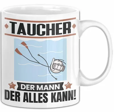Produktbild von Taucher Tasse Geschenk für Taucher Der Mann Der Alles Kann Geschenkidee zum Geburtstag (Weiß)