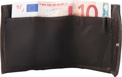Produktbild von Excellanc Mini Geldbörse aus Echtleder. Format 8 x 6 cm.