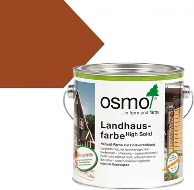 Produktbild von Osmo Landhausfarbe aus natürlichen Öle in zeder rotholz 2500ml