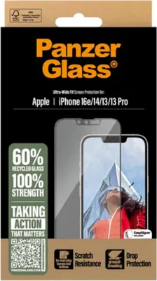 Produktbild von PanzerGlass Ultra-Wide Fit iPhone 14 Gehärtetes Glas Displayschutz - Hüllenfreundlich