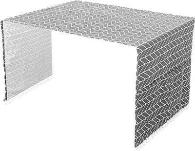 Productafbeelding van Ibenzoa® beschermhoes voor koelkast en wasmachine – ruimtebesparende beschermhoes van polyester-katoenmix, wit-grijs, geschikt tot 130x55 cm, met 6 zakken per zijde
