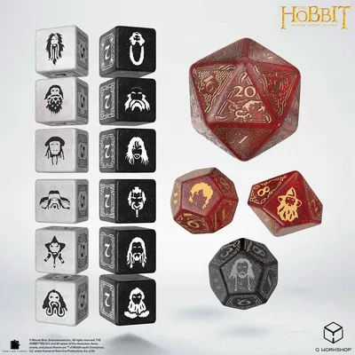 Produktbild von Q-Workshop Würfelset The Hobbit TCG Ember Hearth - Fantasy Spiel