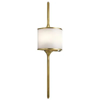 Produktbild von Elstead Mona LED Wandleuchte G9 2-fach 76cm Naturmessing IP44