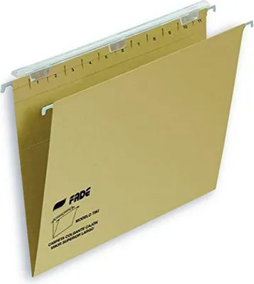 Immagine prodotto di Cartella appesa a sbiadire cercatore superiore lungo Tiki in cartone kraft con etichette -25u-