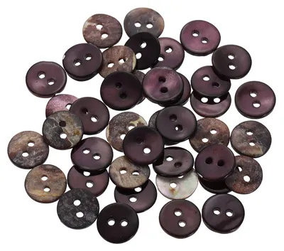 Produktbild von Natürliche Muschelknöpfe - 2-Loch Perlmutt-Design - Für Blazer und Kleidung - 10 mm