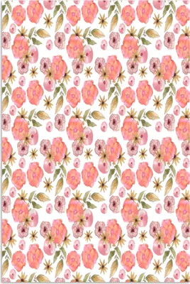 Produktbild von MuchoWow® Poster Blumen - Rosa - Muster 120x180 cm - Kunstposter