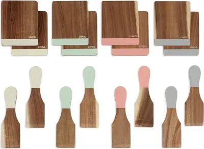 Produktbild von Set bestehend aus 8 pfannenwendern + 8 holzschneidebrettern Livoo MEN427