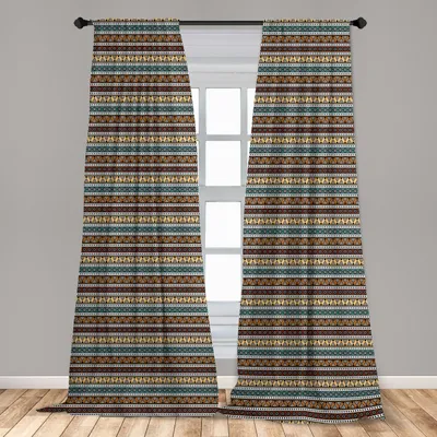 Zdjęcie produktu dla Abakuhaus, zasłony okienne, wzór geometryczny, zestaw składający się z 2 paneli, 150 x 225 cm