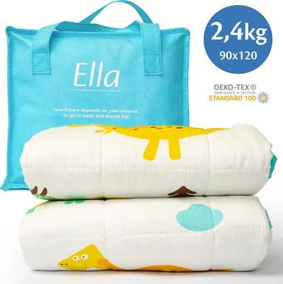 Produktbild von Ella EL Life Beschwerungsdecke Kind 2.4kg - 90 x 120cm - Schwergewichtige Decke - Baumwolle - Dino