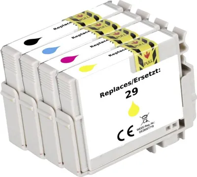 Produktbild von Renkforce Druckerpatrone ersetzt Epson 29, T2986, T2981, T2982, T2983, T2984 Kompatibel Kombi-Pack Schwarz, Cyan, Magen