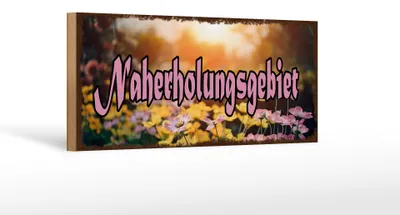 Produktbild von Holzschild Hinweis 27x10cm Naherholungsgebiet