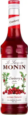 Image de Sirop professionnel Monin au goût âpre et sucré de cranberry 700ml