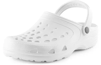 Produktbild von Ladeheid Damen und Herren leichte Eva Clogs mit Fersenriemen Gartenclogs Gartenschuhe Freetime (Weiß, 36/37 EU)