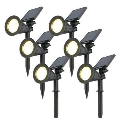 Image de HOFTRONIC - Lot de 6 spots à piquet solaire 2W 3000K IP65 détecteur mouvement