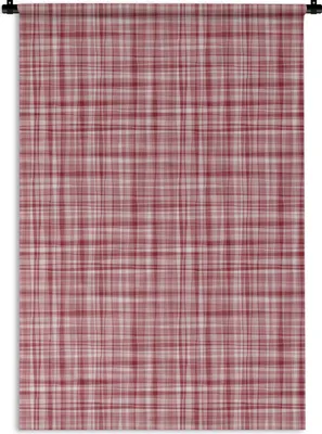 Produktbild von MuchoWow® Wandteppich Wandbehang Muster - Rot - Wellen 120x180 cm Tapisserie Dekoration Wandtuch - Schlafzimmer - Dekorationen für das Haus