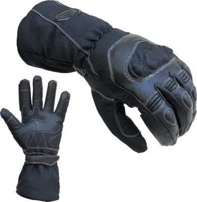 Produktbild von Regen Motorradhandschuhe Winter Motorrad Handschuhe mit langer Stulpe Visierwischer Touchscreen-Funktion