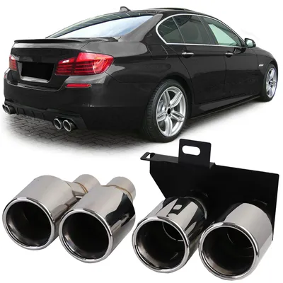 Für BMW 5er F10 F11 / 520 523 525 528 530 2010-17 Auspuff Endrohre Duplex Chrom in der Farbe Chrom von Carparts-Online GmbH