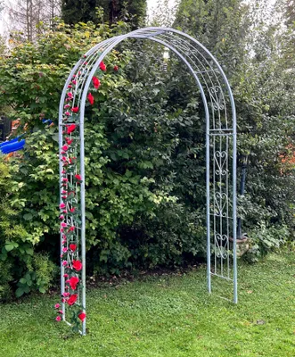 Produktbild von DanDiBo Rosenbogen Verzinkt Massiv 150 cm Torbogen 96520 Wetterfest Rundbogen Volleisen Rankhilfe Gartenbogen Feuerverzinkt