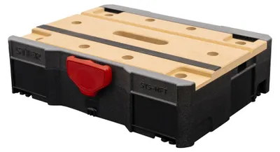 Produktbild von STIER Systainer T-LOC MFT BLACK-Edition, 396x296x105mm, mobile Werkbank, Spanntisch, Transportbox