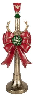 Productafbeelding van Clayre & Eef kaarsenhouder, 15x12x45 cm, goudkleurig, kunststof