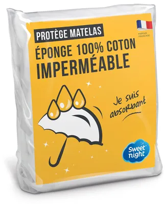 Imagen del producto de Protector para colchón de cuna, 70 x 140 cm, algodón, impermeable