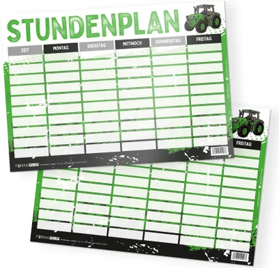 Produktbild von itenga Stundenplan TRAKTOR DIN A4 einseitig abwischbar