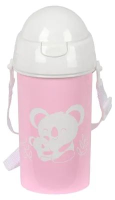 Obrázok produktu pre Safta Koala fľaša na pitie pre deti v materskej škole s automatickým otváraním a slamkou 500 ml ružová ružová jedna veľkosť
