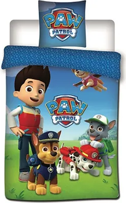 Produktbild von Paw Patrol Chase Marshall Kinder Mikrofaser Bettwäsche Set 135/140x200 63x63 cm