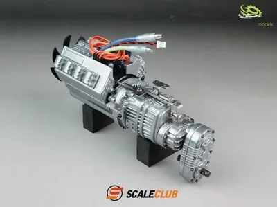 Produktbild von ScaleClub Scale Allradgetriebe 3-Gang mit Motor,Lüfter und Schaltservo