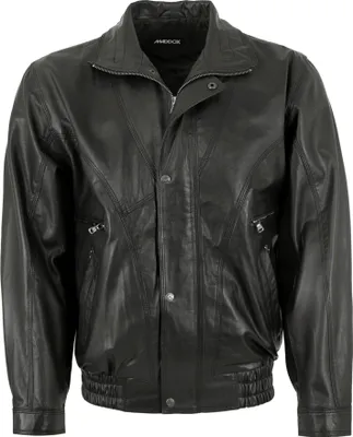 Produktbild von MADDOX - Herren Lederjacke Blouson Lammnappa schwarz : 60