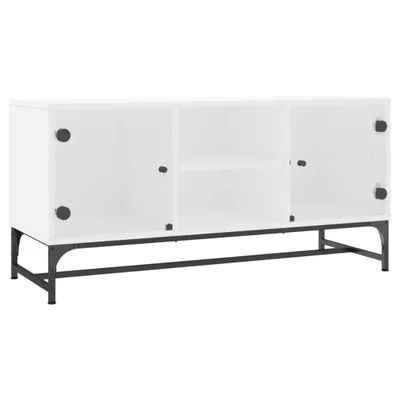 Immagine prodotto di Mobile TV con ante in vetro bianco 102x37x50 cm
