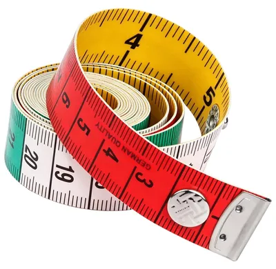 Maßband 150 cm mit Druckknopf, cm/Inch, flexibel