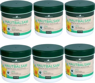 Produktbild von 6x 250 ml Herbamedicus Arnika Hautbalsam Creme schützend,