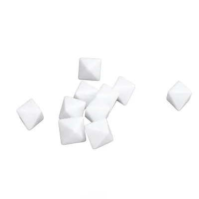 Obrázok produktu pre Prázdne biele kocky, prázdna sada polyedrických kociek, DIY kocky, prázdne biele kocky pre stolové hry, plastové prázdne biele kocky, 8 stranná prázdna biela sada kociek, D8 biele prázdne kocky