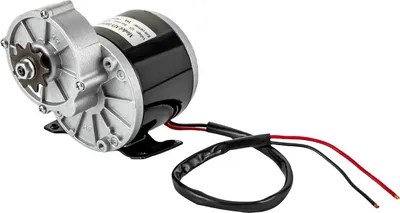 Image de Moteur électrique 250 W 12 V - Moteur à engrenages - Couple élevé - Pour trottinettes électriques et automatismes - Moteur à courant continu - Noir