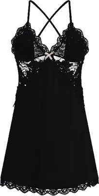 Produktbild von Damen Dessous V-Ausschnitt Nachtwäsche Satin Nachtwäsche Spitze, y Spitzen Nachtwäsche Set