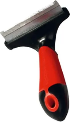 Produktbild von Karlie Furmaster Entfilzungsharke für Hunde Gummi - Rot/Schwarz - 15,5x8,5x4,5 cm
