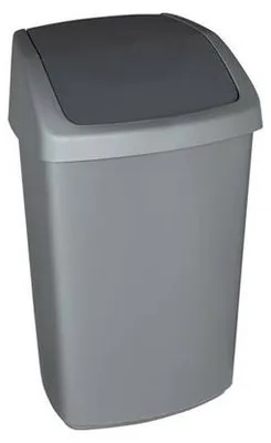 Immagine prodotto di CHREVER - Cestino per rifiuti Curver Swing 50 litri argento | scatola esterna uno 3 pezzi