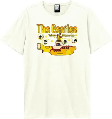 Produktbild von Amplified - "Yellow Submarine Bubbles" T-Shirt für Herren/Damen Uni GD2128 (S) (Altweiß)