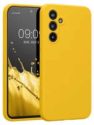 Produktbild von kwmobile Hülle kompatibel mit Samsung Galaxy A54 5G - Hülle Silikon gummiert - Handyhülle - Handy Case in Strahlend Gelb
