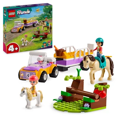 Productafbeelding van Paarden- en ponytransportwagens, paardenspeelgoed voor meisjes en jongens, kindercadeau, geschikt voor kinderen vanaf 4 jaar, educatief speelgoed met figuurtjes, Liann