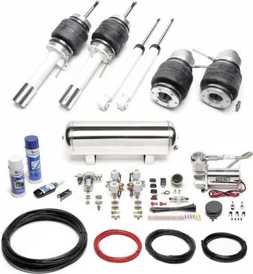 Zdjęcie produktu dla Zawieszenie pneumatyczne TA Technix + kompresor Viair Airride srebrny do Audi TT 8J 2WD