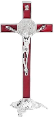 Immagine prodotto di Croce cattolica in metallo, altezza 19,5 cm, smontabile, decorativa, ornamentale