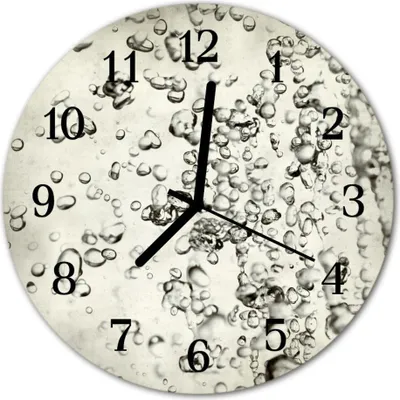 Produktbild von Glasuhr Wanduhr Küchenuhr Echt-Glas 30fi cm Tropfen grau